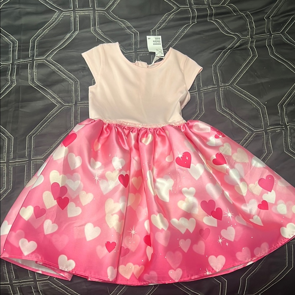 Pink Heart Kids Dress